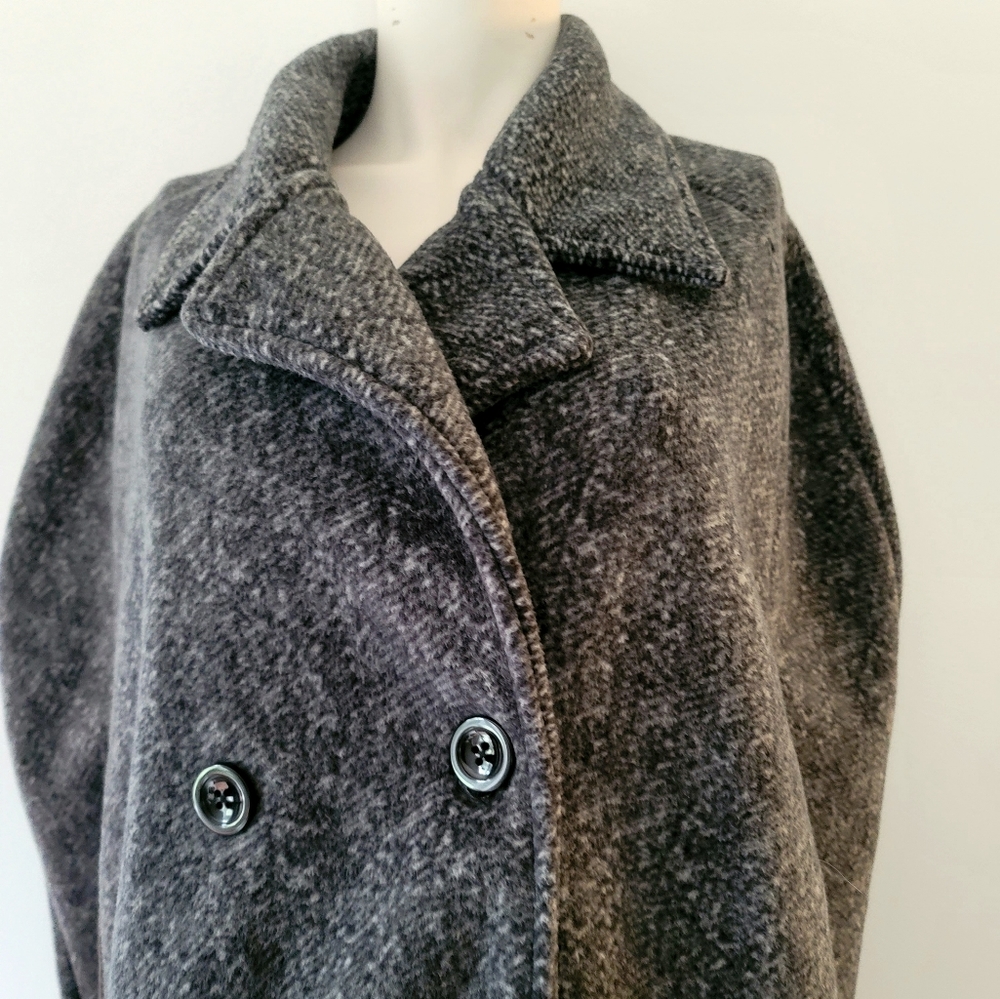 Marina Luna Women's Double-Breasted Sleeveless Cape Coat Size L/XL - Picture 5 of 14